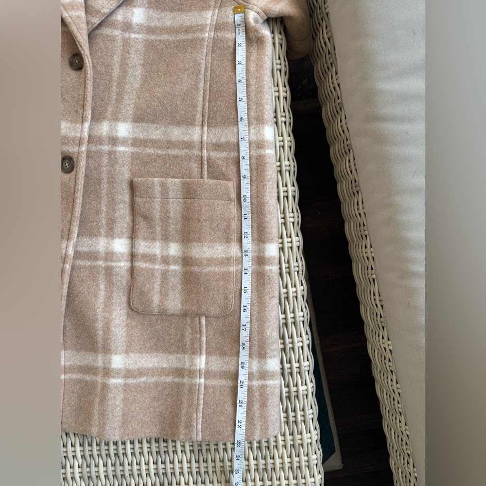 Untuckit Willa Wool Blend Tan Plaid Jacket Small workwear winter holiday‎ preppy - Picture 14 of 14
